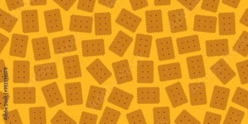 Cute cookie seamless pattern background. biscuits pattern background. chocolate chips pattern background. Cartoon illustration of Cookies. biscuits illustration.