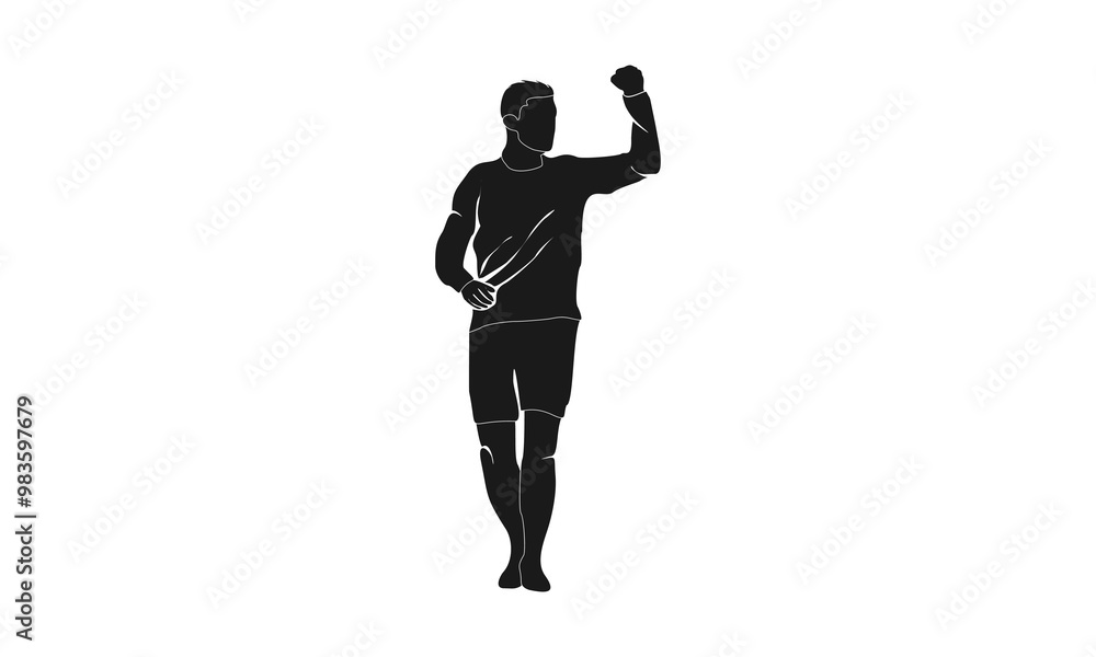 Man give spirit gesture illustration design vector Man give spirit gesture illustration design vector