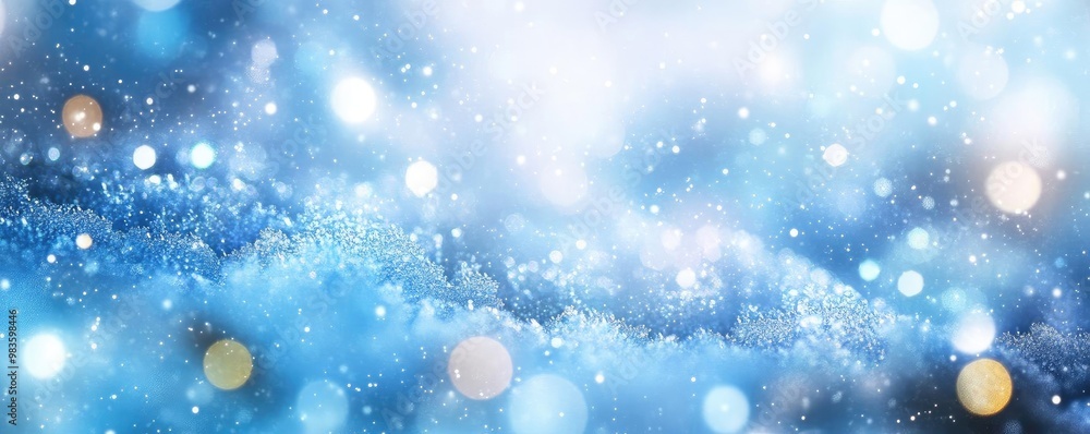 Abstract blue background with sparkling lights and a dreamy atmosphere, perfect for creative projects and design elements. Abstract blue background with sparkling lights and a dreamy atmosphere, perfect for creative projects and design elements.