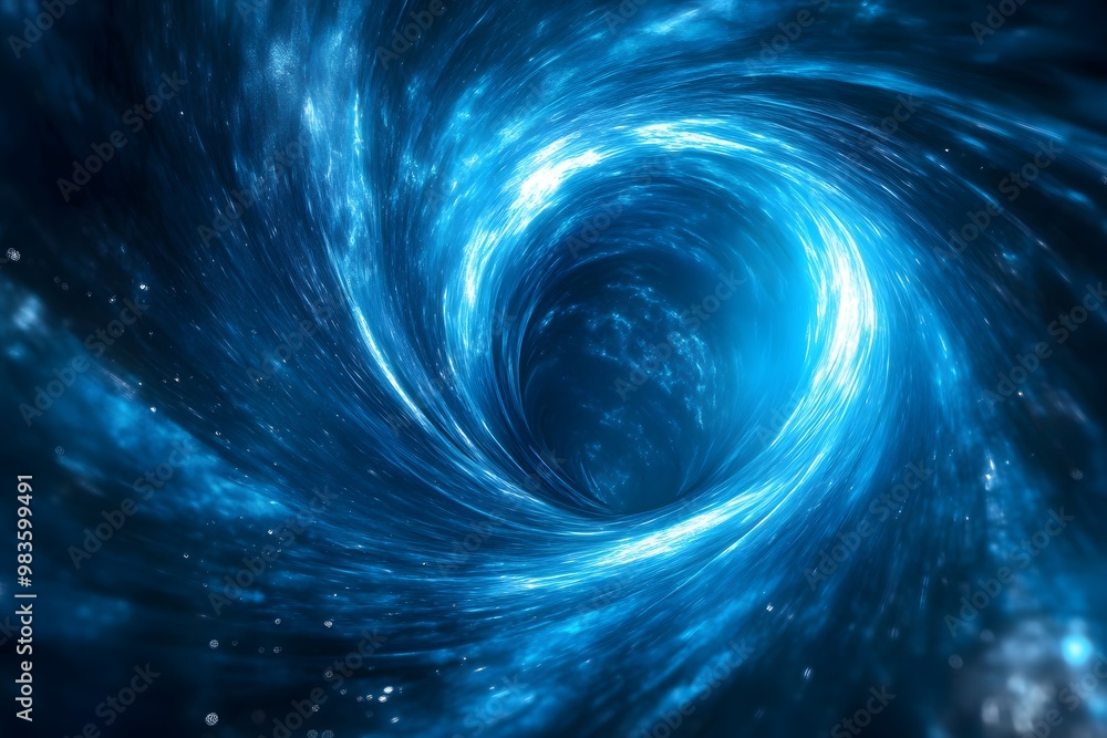 Abstract Blue Vortex Illustration Abstract Blue Vortex Illustration