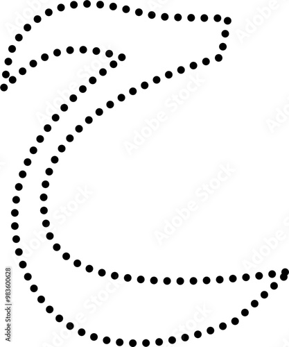 Hijaiyah letter tracing dotted line. Kids Education. 