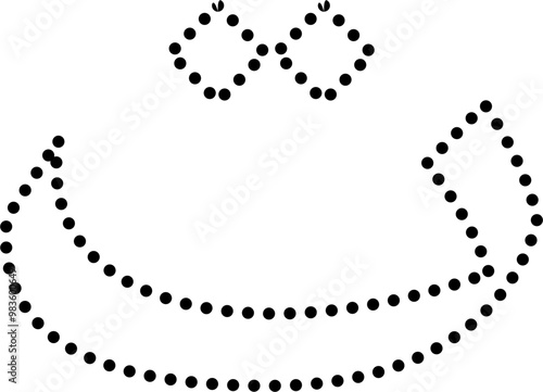 Hijaiyah letter tracing dotted line. Kids Education. 