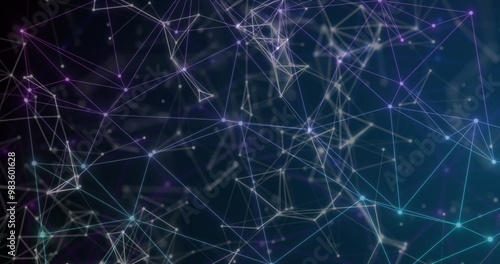 Image of network of connections on black background