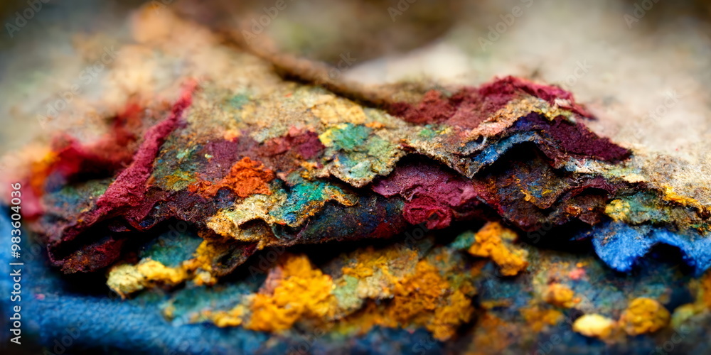Obraz premium rich deep colors of fiber textiles in colors. abstract background. 