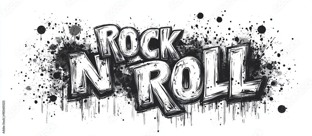 Fototapeta premium Rock N Roll - Graffiti Style