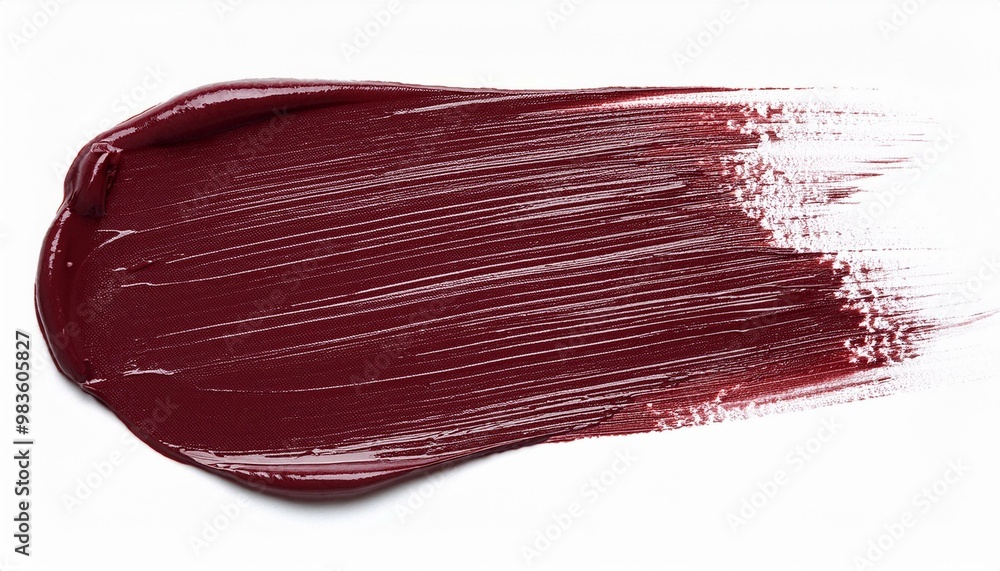Maroon oil brush stroke on white background Maroon oil brush stroke on white background