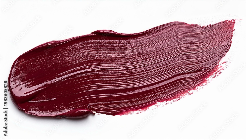 Maroon oil brush stroke on white background Maroon oil brush stroke on white background