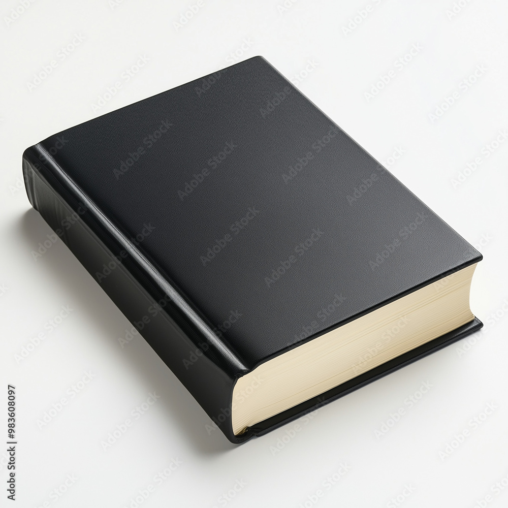 Hardcover Book: Closed Top-Down View on a White Background for Book Lovers Hardcover Book: Closed Top-Down View on a White Background for Book Lovers