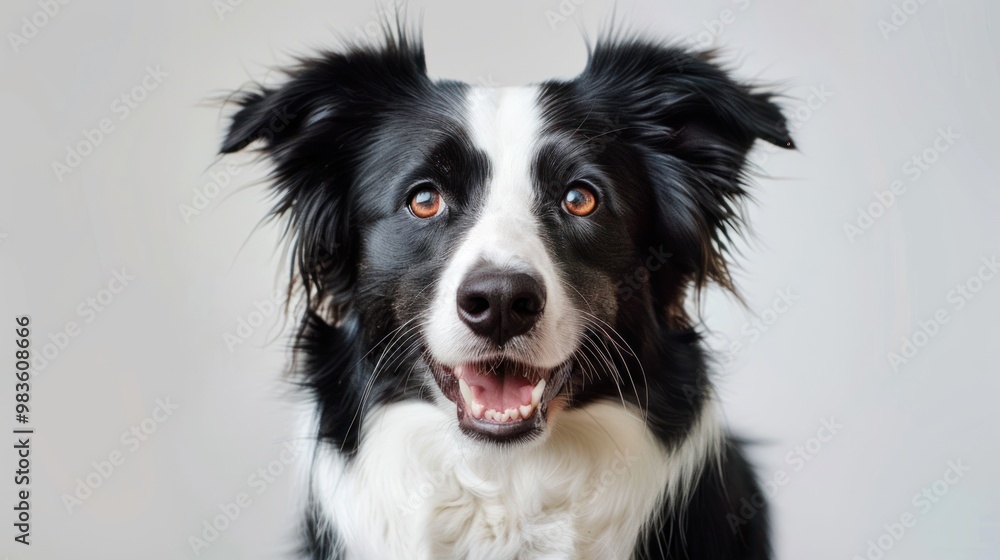 Happy Border Collie Portrait Happy Border Collie Portrait