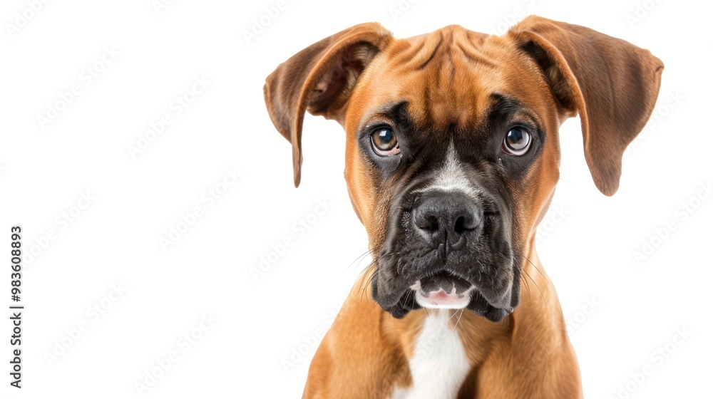 Close-up Portrait of a Boxer Puppy Close-up Portrait of a Boxer Puppy
