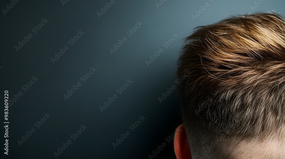 Obraz premium Capture a side-by-side photo comparison of a man's scalp before experiencing hair loss and after undergoing hair restoration treatment