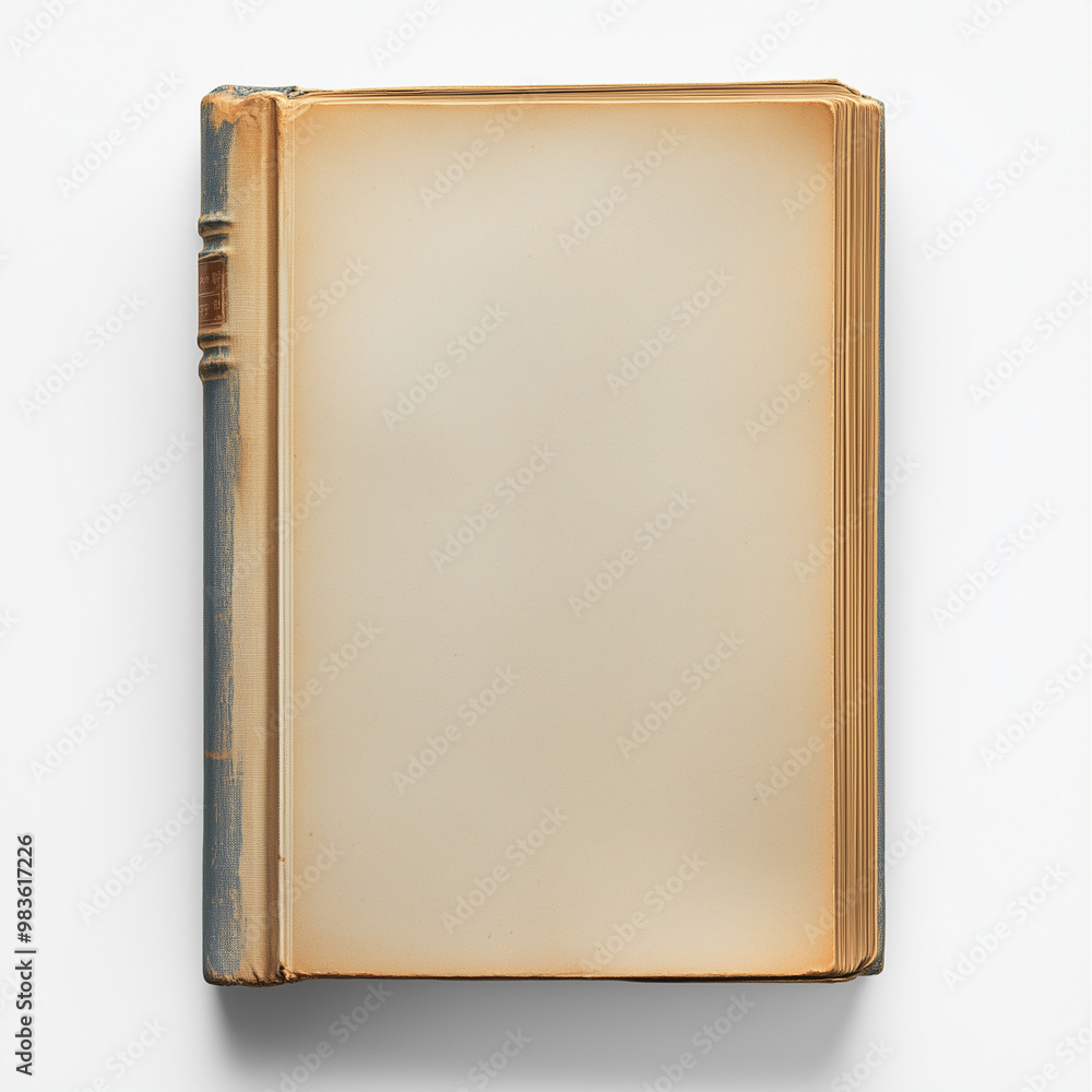 Hardcover Book: Sleek Closed Top-Down View on a White Background for Readers Hardcover Book: Sleek Closed Top-Down View on a White Background for Readers