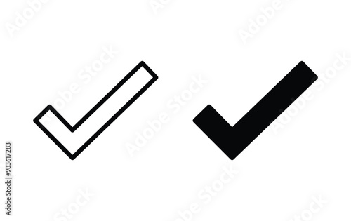 check mark icon, check mark sign vector 