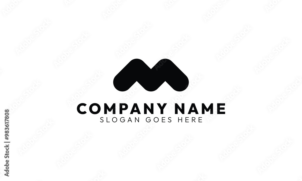 Initial M Vector Lettermark Logo Design Initial M Vector Lettermark Logo Design