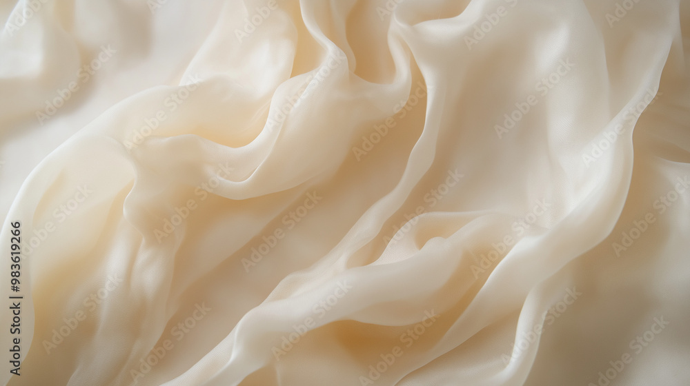 Fototapeta premium a close-up of benzoin resin on a soft white fabric, with bright, natural lighting bringing out the subtle translucency and creamy texture of the resin