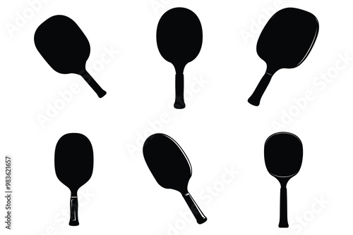 table tennis bat silhouette vector