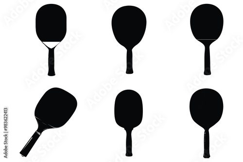 table tennis bat silhouette vector
