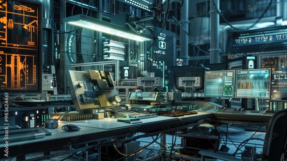 Futuristic Server Room Futuristic Server Room