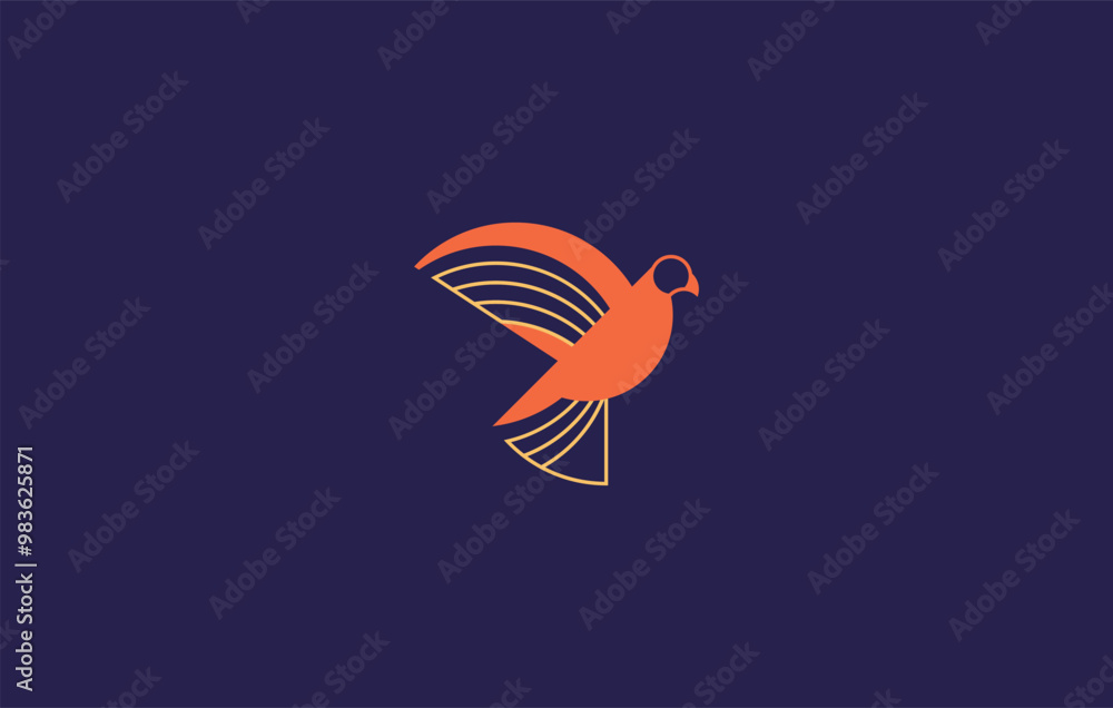 Fototapeta premium Dove Bird Icon Vector Logo Design