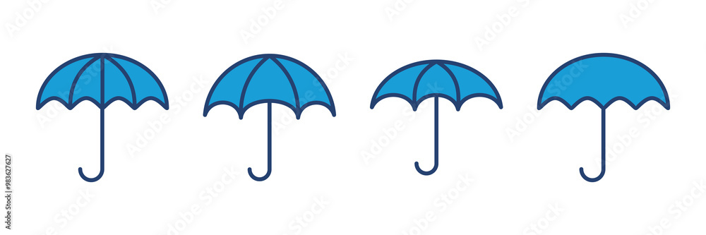 Umbrella icon vector. umbrella sign icon Umbrella icon vector. umbrella sign icon