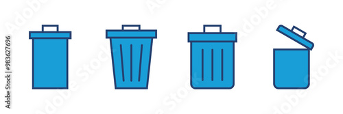 Trash icon vector. trash can icon. delete icon vector. garbage
