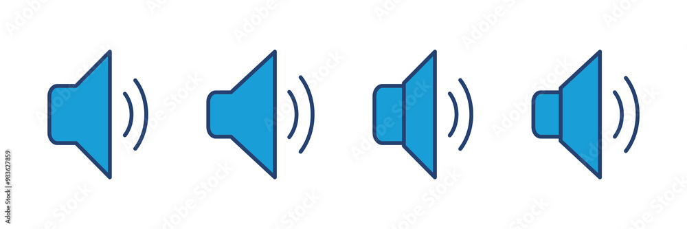 Speaker icon vector. volume icon vector. loudspeaker icon vector. sound symbol Speaker icon vector. volume icon vector. loudspeaker icon vector. sound symbol