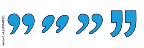 Quote icon vector. Quotation mark symbol.