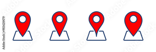 Pin icon vector. Location icon vector. destination icon. map pin