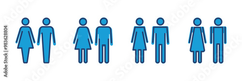 Man and woman icon vector. male and female symbol