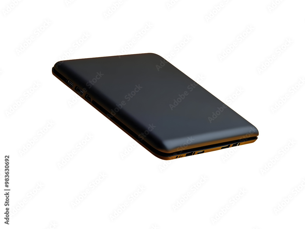 Sleek black portable charger on white isolated background for modern devices. Sleek black portable charger on white isolated background for modern devices.