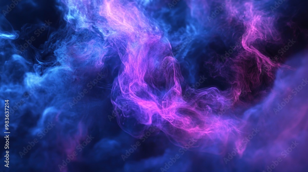 Abstract Purple Smoke with face silhouette, Dynamic Swirling and Flowing Texture. Copy space background. Ai generated image Abstract Purple Smoke with face silhouette, Dynamic Swirling and Flowing Texture. Copy space background. Ai generated image