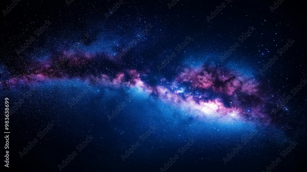 Fototapeta premium bright night sky, stars, space, subtle galaxys and cosmos.