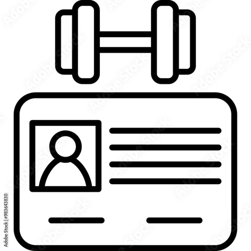 Gym Membership Card Icon