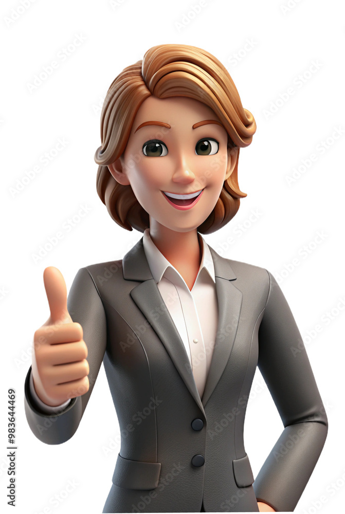 Businesswoman Showing Confidence with a Thumbs Up Businesswoman Showing Confidence with a Thumbs Up