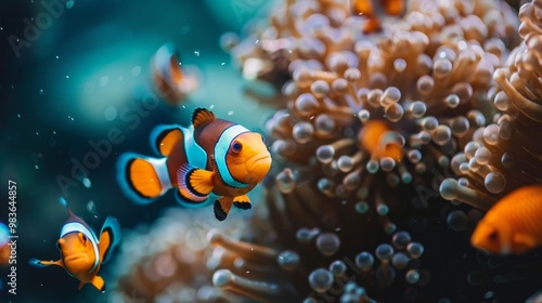 clown fish close up generative ai