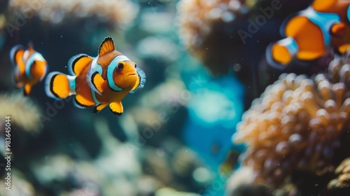 clown fish close up generative ai