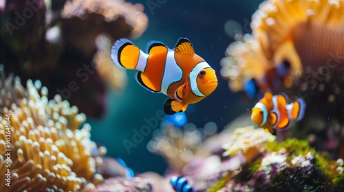 clown fish close up generative ai