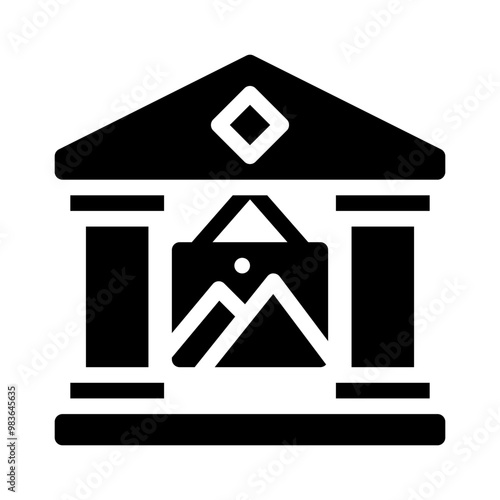 museum glyph icon