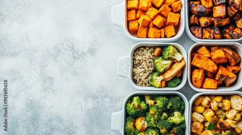 Colorful Meal Prep with Healthy Vegetables and Grains photo