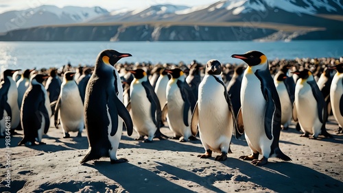 penguin colony on the beach
