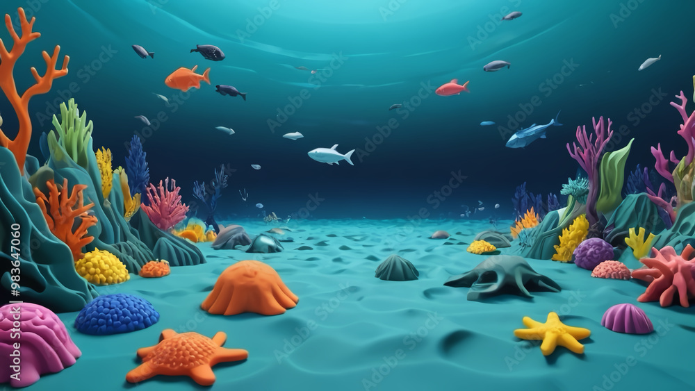 Naklejka premium coral reef in the sea