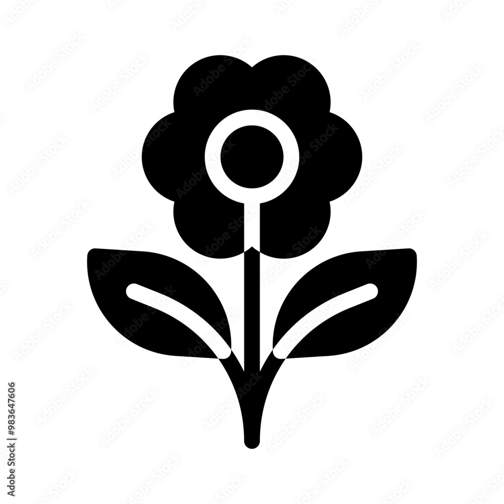 Fototapeta premium flower glyph icon