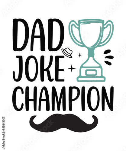 dad joke champion Vector Art