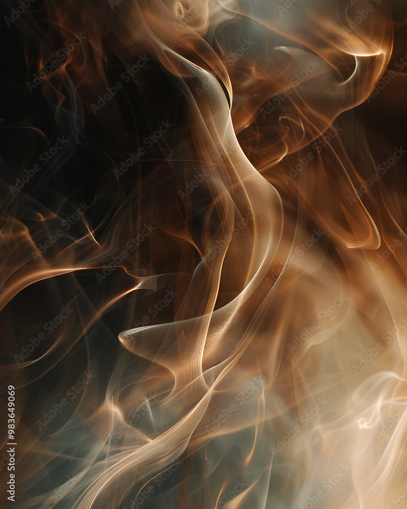 Fototapeta premium Swirling Smoke in Light