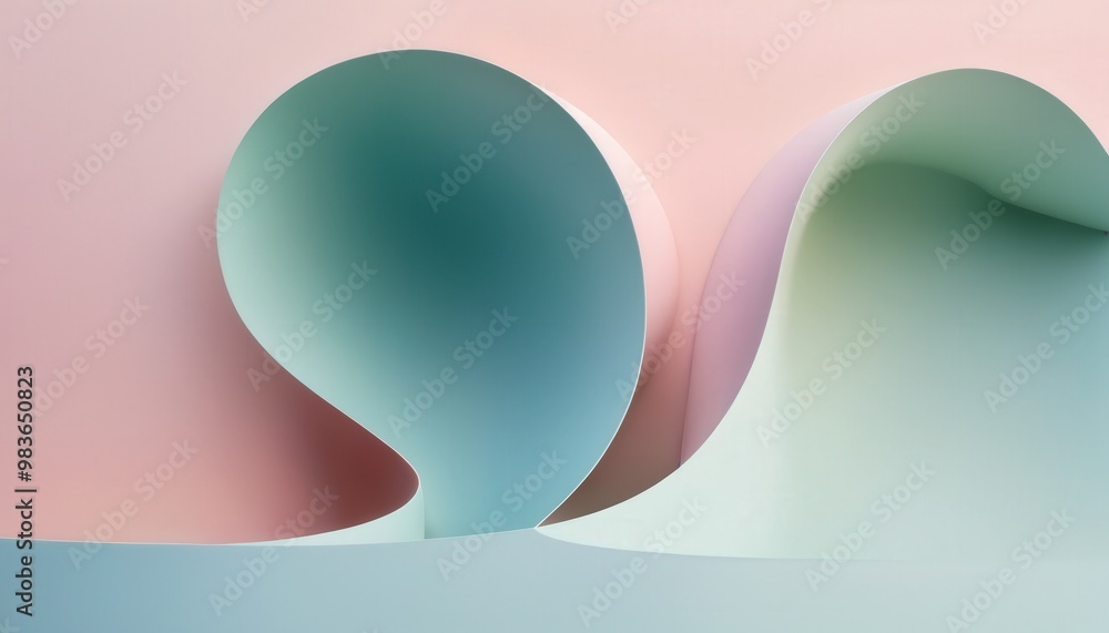 Elegant Waveforms: Pastel Abstract Art. image 3 Elegant Waveforms: Pastel Abstract Art. image 3