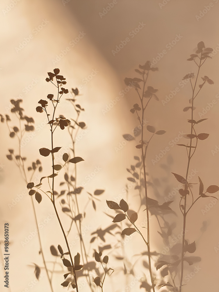 Plant Shadows on Wall Plant Shadows on Wall