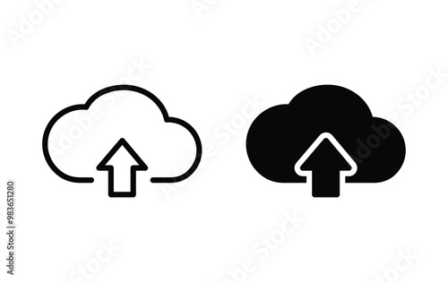 Upload icon, upload sign vector 