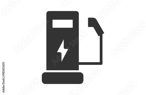 Electric vehicle icon set with plug icon symbol, EV car, Green hybrid vehicles charging point logotype, Eco friendly vehicle concept. Vector illustration, Icons collection