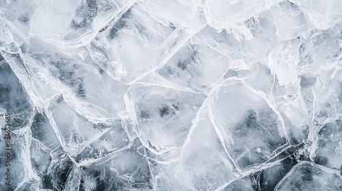 Wallpaper Mural Gray Ice Texture. A close-up of ice with cracks and textures in various shades of gray. Torontodigital.ca