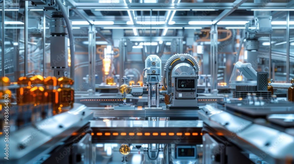 Automated Production Line in a Modern Factory Automated Production Line in a Modern Factory